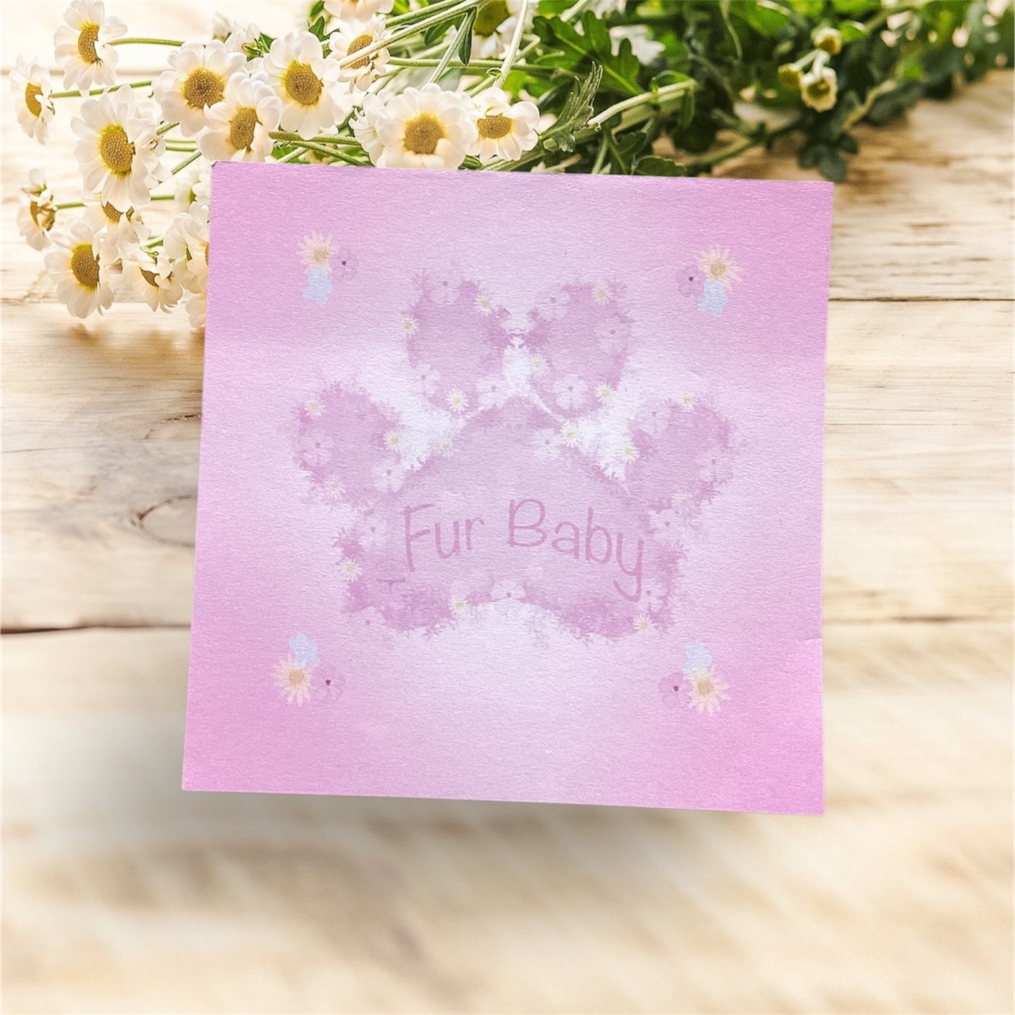 Sticky Note-Post it Note - Pink paw print design 100 pages